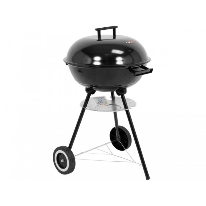 Гриль круглий вугільний LUND, решітка Ø=41 см, на 3 ніжках (з 2 колесами) з кришкою; 48х44х73 см [1]