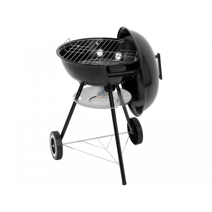 Гриль круглий вугільний LUND, решітка Ø=41 см, на 3 ніжках (з 2 колесами) з кришкою; 48х44х73 см [1]
