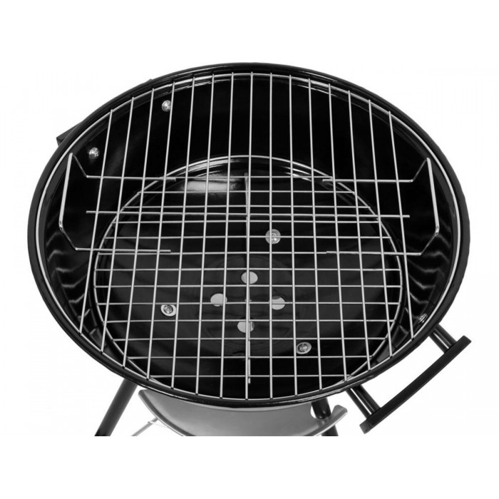 Гриль круглий вугільний LUND, решітка Ø=41 см, на 3 ніжках (з 2 колесами) з кришкою; 48х44х73 см [1]