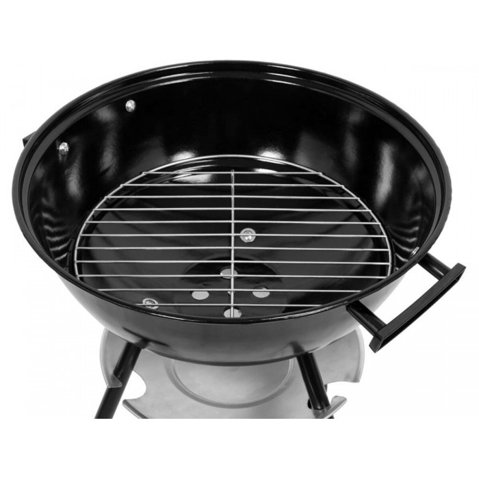 Гриль круглий вугільний LUND, решітка Ø=41 см, на 3 ніжках (з 2 колесами) з кришкою; 48х44х73 см [1]