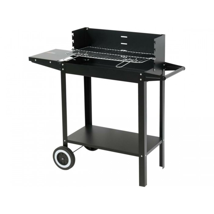 Гриль прямокутний вугільний LUND, решітк 48х 27 см, на 4 ніжках (з 2 колесами) з полкою; 86х35х80 см