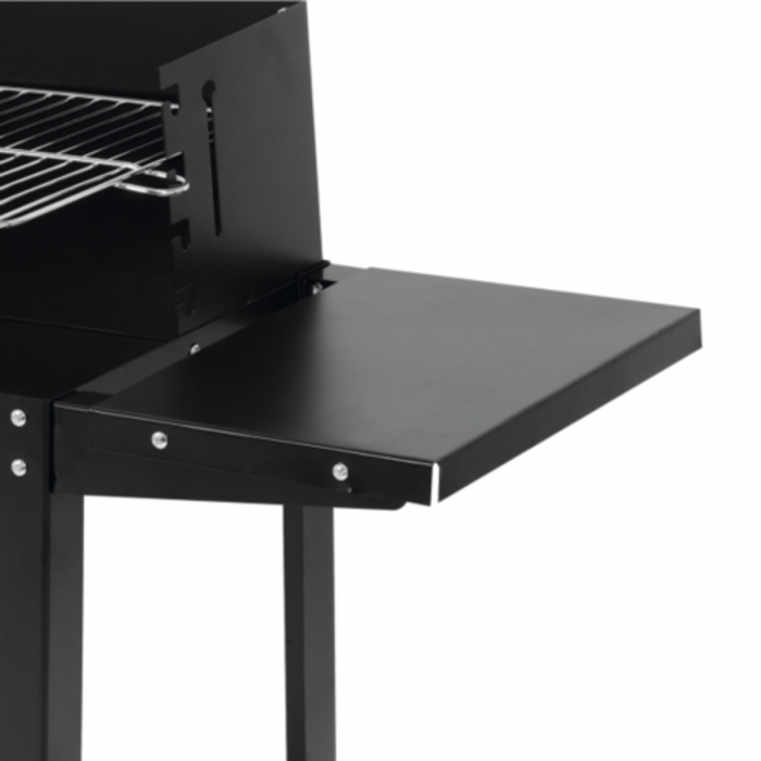 Гриль прямокутний вугільний LUND, решітк 48х 27 см, на 4 ніжках (з 2 колесами) з полкою; 86х35х80 см