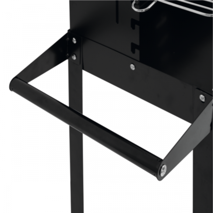 Гриль прямокутний вугільний LUND, решітк 48х 27 см, на 4 ніжках (з 2 колесами) з полкою; 86х35х80 см