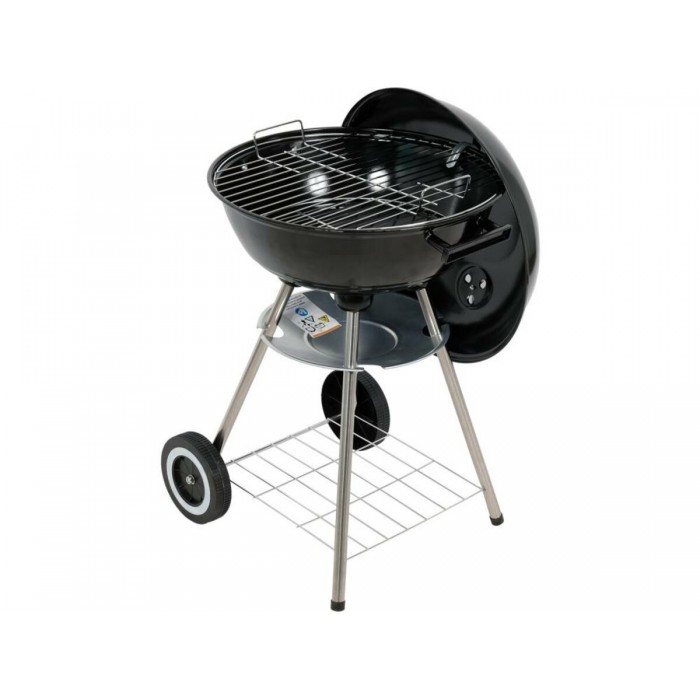 Гриль круглий вугільний LUND, решітка Ø= 41см, на 4 ніжках/ 2 колеса з кришкою; 47х44х73 см