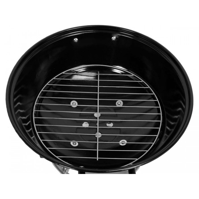 Гриль круглий вугільний LUND, решітка Ø= 41см, на 4 ніжках/ 2 колеса з кришкою; 47х44х73 см