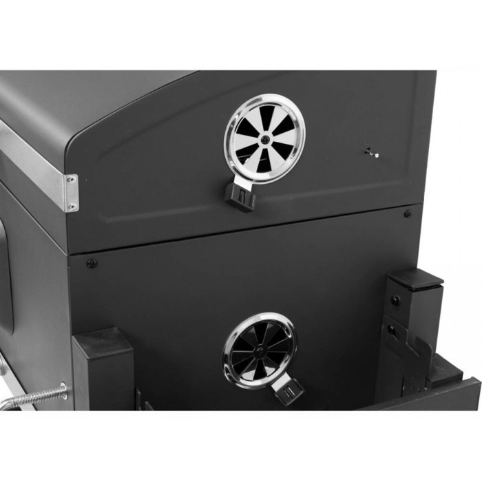 Гриль прямокутний вугільний LUND, решітк 78х 43 см, на 4 ніжках/ 2 колеса з 2 полками; 159х68х108 см