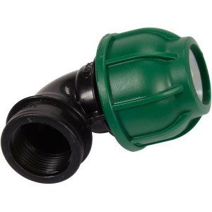 Коліно 90° до водяних пластикових труб з внутр. різьбою 25 мм- G3/4" FLO поліпропіл, для тиску 1 MPa