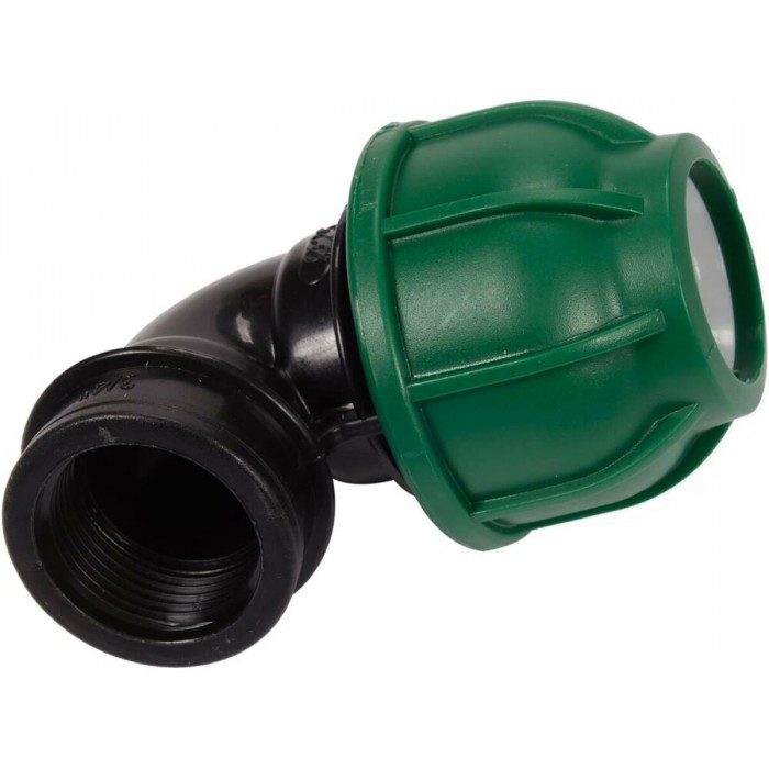 Коліно 90° до водяних пластикових труб з внутр. різьбою 25 мм- G3/4" FLO поліпропіл, для тиску 1 MPa