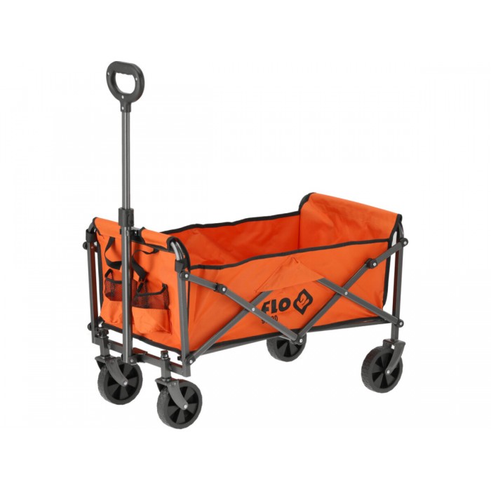 Візок присадибний розкладний на 4 колесах FLO з поворот важілем, ємність- 68х 39х 26см, навант- 70кг