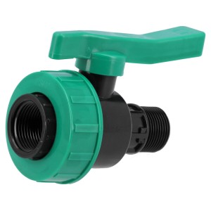 Кран кульовий до водяних пластикових труб  Ø= 3/4" Х 3/4" F/M-різьб FLO з поліпроп, для тиску 16Bar