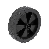 Колесо до транспортувального візка 90180 FLO: з ПВХ, Ø= 110 мм W= 27 мм, вісь Ø= 6 мм l= 50 мм [32]