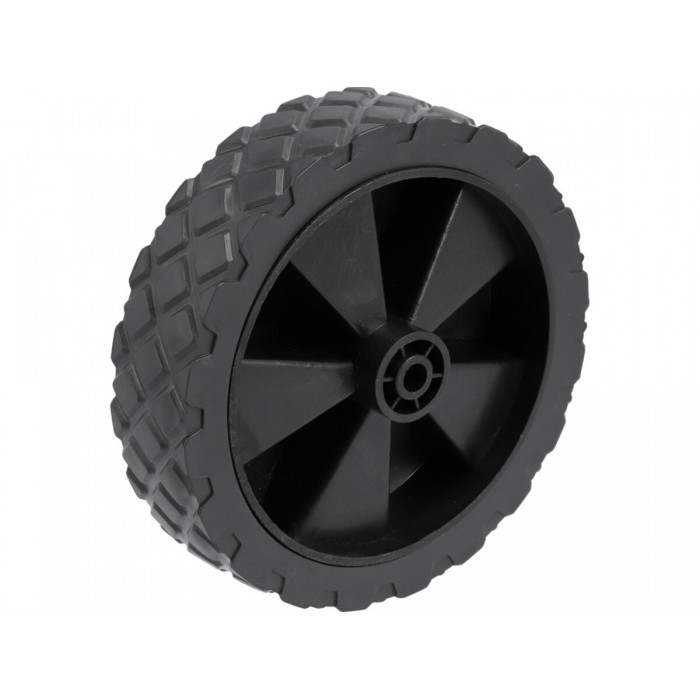 Колесо до транспортувального візка 90180 FLO: з ПВХ, Ø= 110 мм W= 27 мм, вісь Ø= 6 мм l= 50 мм [32]