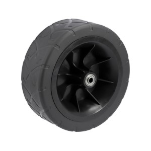 Колесо до транспортувального візка 90181 FLO: з ПВХ, Ø= 190 мм W= 70 мм, вісь Ø= 8 мм l= 120 мм [12]