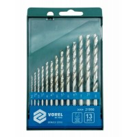 Набір свердл по металу VOREL HSS Ø=2,0-8,0 мм, 13 шт. [10/50]