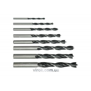 Набір свердл по дереву STHOR. Ø= 3,0 - 10,0 мм, 8 шт. [20/100]