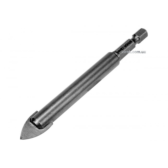Свердло по склу і кераміці STHOR : YG6X, HEX-1/4", Ø= 12 x 100 мм [100]