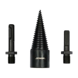 Свердло конічне для розколювання дерева VOREL, Ø=32 мм h= 90 мм з 2 шпинделями (SDS+ і 3-кутний) [5]