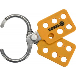 Затискач пружинний алюмінієвий VOREL : Ø6 x 48 мм, для 6 навісних замків з дугою Ø≤ 10 мм(DW)