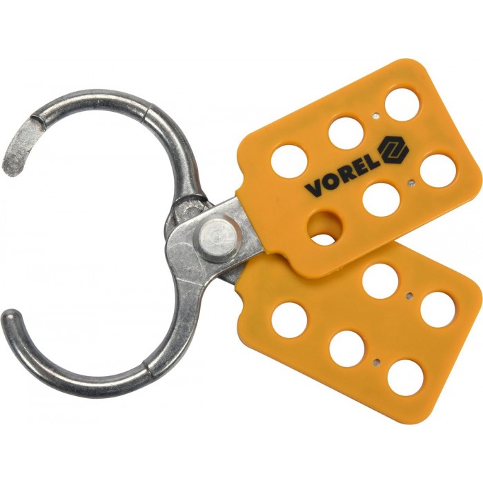 Затискач пружинний алюмінієвий VOREL : Ø6 x 48 мм, для 6 навісних замків з дугою Ø≤ 10 мм(DW)