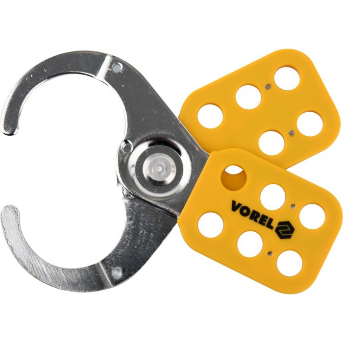 Затискач пружинний сталевий VOREL : Ø6 x 48 мм, для 6 навісних замків з дугою Ø≤ 10 мм(DW)