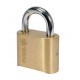 Замок навісний з кодовим замиканням VOREL: латунний корпус- 50х 40 х25 мм, сталева дуга- 23х25х 8 мм