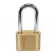 Замок навісний з кодовим замиканням VOREL: латунний корпус- 52х 40 х25 мм, сталева дуга- 56х25х 8 мм