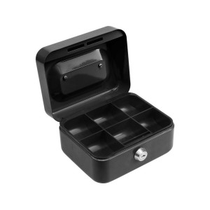 Скринька для грошей з замком (2 ключі) VOREL чорна, 150х 120х 80 мм [20]