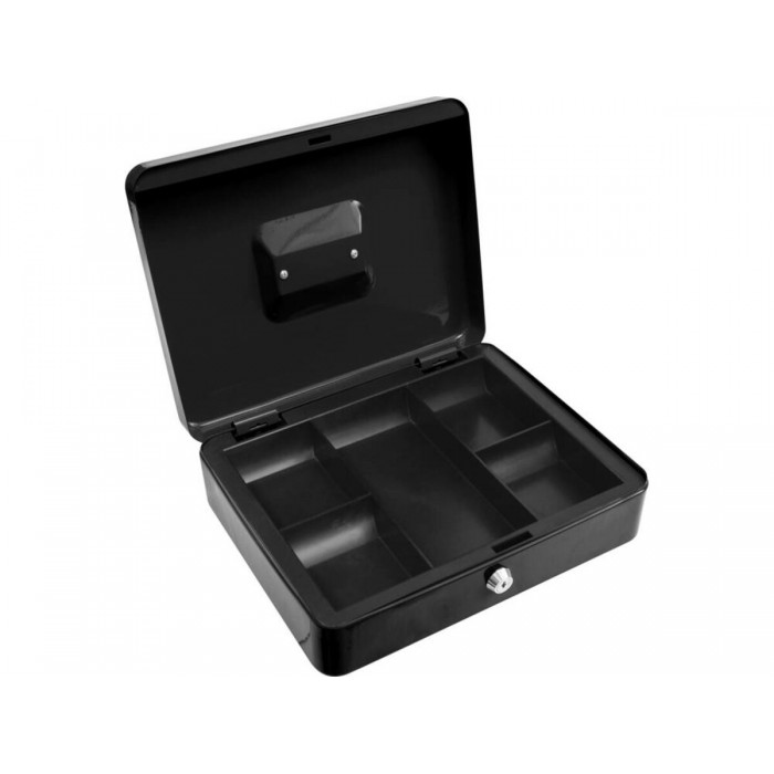 Скринька для грошей з замком (2 ключі) VOREL чорна, 300х 240х 90 мм [10]