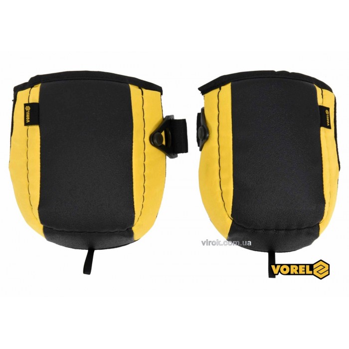 Наколінники захисні VOREL з поліетилену, жовто-чорні [20/240]