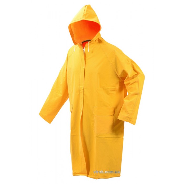 Плащ з капюшоном водонепроникний жовтий VOREL, розм. XL [16]