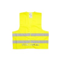 Жилет сигнальний VOREL жовтий, розм. L [100]