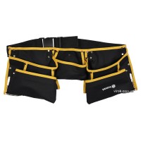 Пояс з 11 кишенями для інструментів столяра VOREL з поліестеру; 2 метал. захопи для молотків [24]