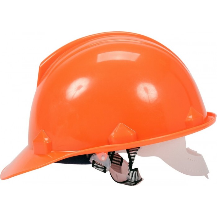 Каска для захисту голови VOREL оранжева з матеріалу HDPE [30/120]