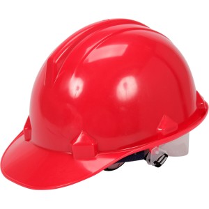 Каска для захисту голови VOREL червона з матеріалу HDPE [30]