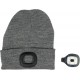 Шапка зимова сіра VOREL з акумуляторним- 3,7 В ліхтарем 120 Lm [10/80] DW