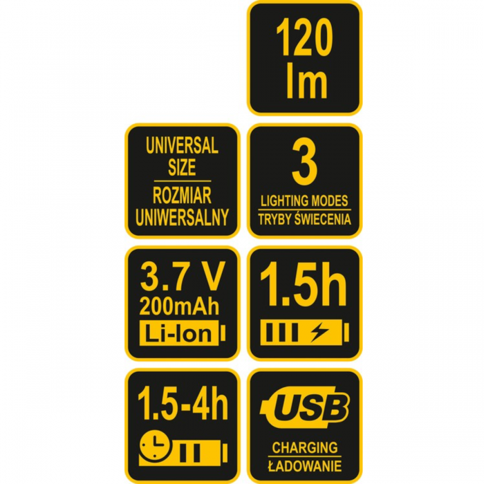 Шапка зимова сіра VOREL з акумуляторним- 3,7 В ліхтарем 120 Lm [10/80] DW