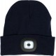 Шапка зимова темно-синя VOREL з акумуляторним- 3,7 В ліхтарем 120 Lm [10/80] DW