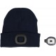 Шапка зимова темно-синя VOREL з акумуляторним- 3,7 В ліхтарем 120 Lm [10/80] DW