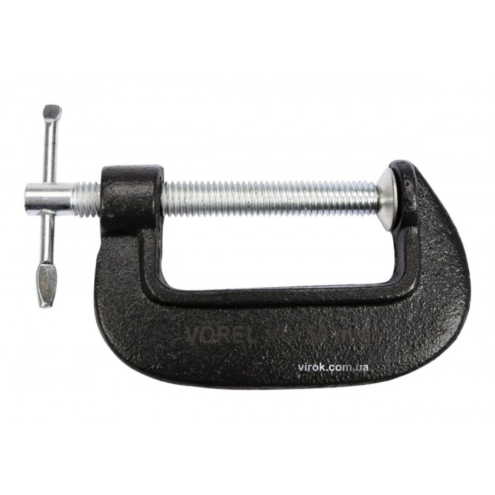 Струбцина з гвинтовим затиском "G" подібна VOREL; l= 50 мм [50]