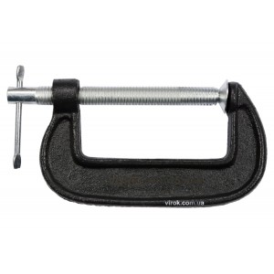 Струбцина з гвинтовим затиском "G" подібна VOREL; l= 75 мм [50]