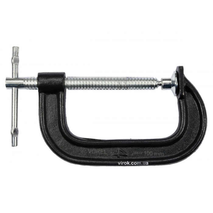 Струбцина з гвинтовим затиском "G" подібна VOREL; l= 100 мм [30]