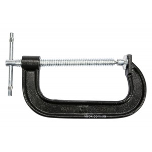 Струбцина з гвинтовим затиском "G" подібна VOREL; l= 125 мм [20]