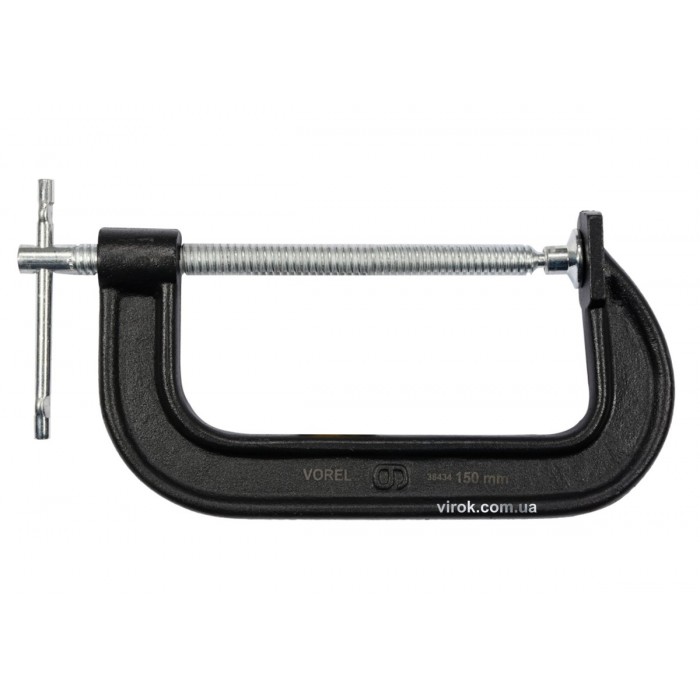 Струбцина з гвинтовим затиском "G" подібна VOREL; l= 150 мм [18]