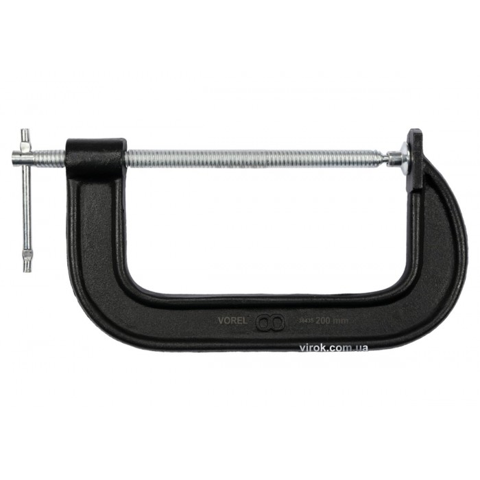Струбцина з гвинтовим затиском "G" подібна VOREL; l= 200 мм [10]