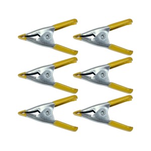 Струбцини "прищіпка" VOREL l= 50 мм, розвід губ- 20 мм зі сталі, 6 шт. [36/144]