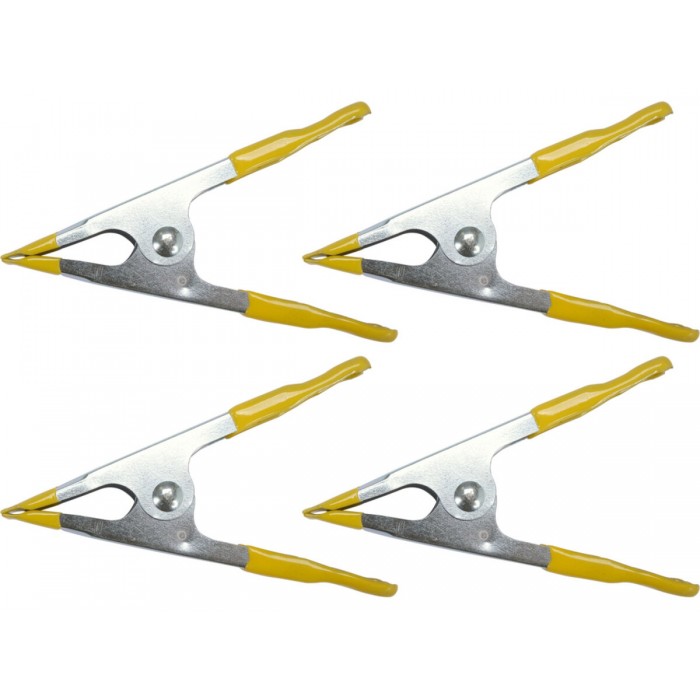 Струбцини "прищіпка" VOREL l= 100 мм, розвід губ- 35 мм зі сталі, 4 шт. [24/96]