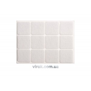 Протектор самоклеючий повстяний VOREL, 28х28мм, набір 12шт. [60/720]