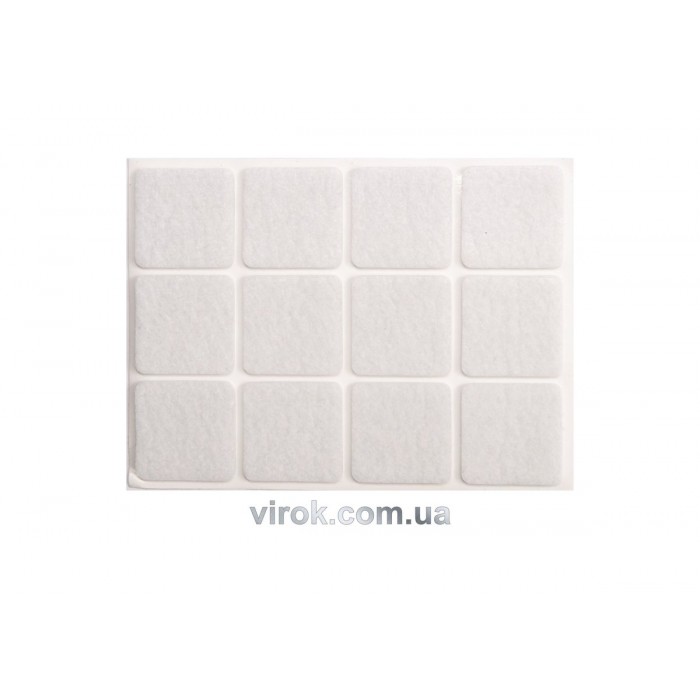 Протектор самоклеючий повстяний VOREL, 28х28мм, набір 12шт. [60/720]