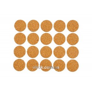 Протектор самоклеючий корковий VOREL 20мм, набір 20шт [60/720]