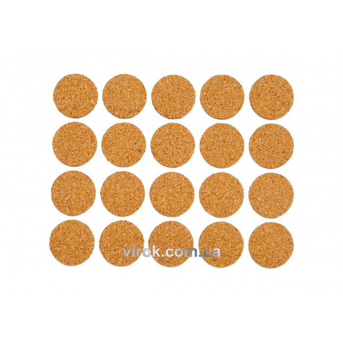 Протектор самоклеючий корковий VOREL 20мм, набір 20шт [60/720]